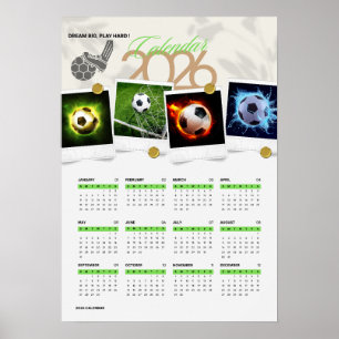 Fotbollsmotivation 2026 KALENDER Poster