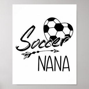 Fotbollsnana Dam Grandma Present Poster
