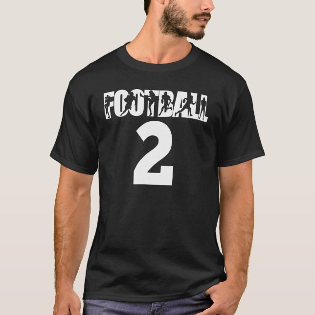 Fotbollsnummer 2 Min favoritspelare i fotboll T Shirt (Framsida)