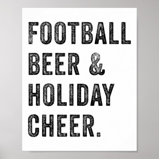 Fotbollsöl och höstlov Thanksgiving jul Poster (Framsidan)