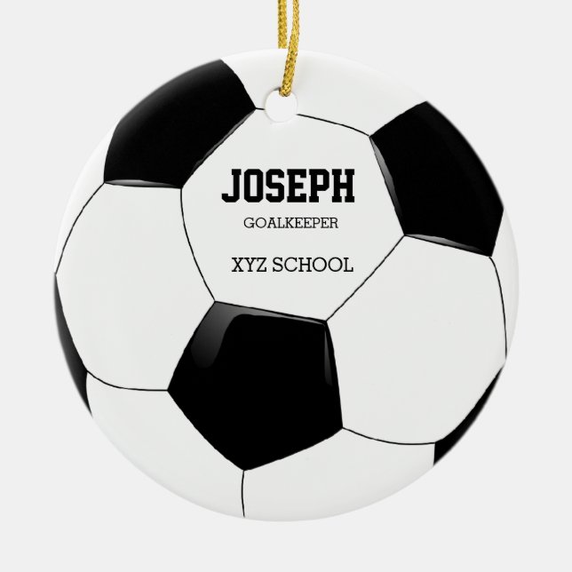 Fotbollsornament Julgransprydnad Keramik (Framsidan)