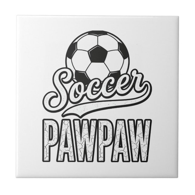 Fotbollspapaya Vintage Gravyr Tröja Design_1 Kakelplatta (Framsidan)