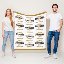 Fotbollspappa medelstor fleecefilt