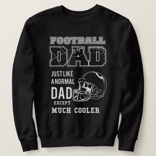 Fotbollspappa precis som en vanlig pappa  lång ärmad tröja (Design framsida)