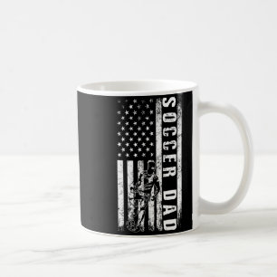Fotbollspappa Usa Flagga Fotbollslag Fan Pappa Fäd Kaffemugg