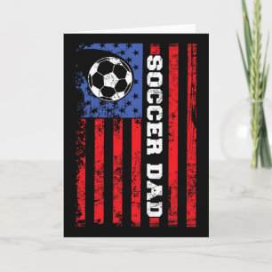 Fotbollspappa Usa Flagga Helt Amerikanska Pappor Kort
