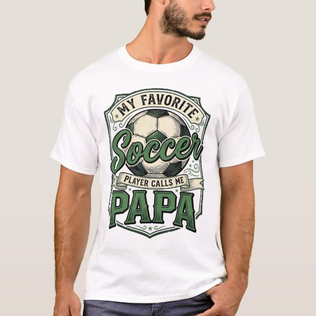 Fotbollspappa Vintage Gravyr Tröja Design_1 (Framsida)