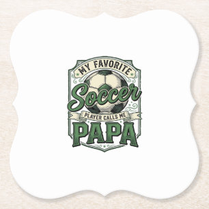 Fotbollspappa Vintage Gravyr Tröja Design_1 Underlägg Papper
