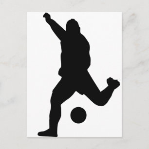 Fotbollsparkssilhuett Vykort