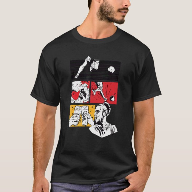 Fotbollspass Tyskland Flagga T Shirt (Framsida)