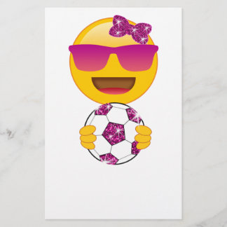 Fotbollspelare Emoji för flickor Brevpapper