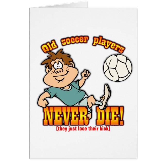 Fotbollspelare Hälsningskort (Framsidan)