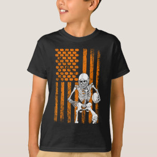 Fotbollspelaren Fläkt Gift Skeleton Halloween Mana T Shirt