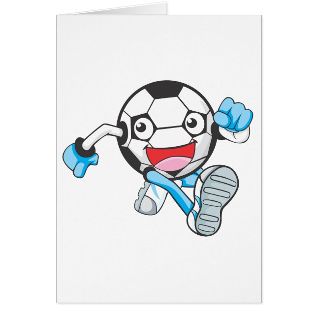 Fotbollspelarespring Hälsningskort (Framsidan)