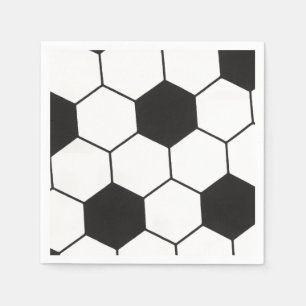 Fotbollsplan inspirerad geometrisk tryckmönster pappersservett