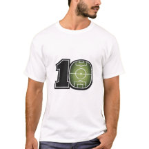 Fotbollsplan Minimalist T-shirt Nummer 10