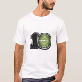 Fotbollsplan Minimalist T-shirt Nummer 10