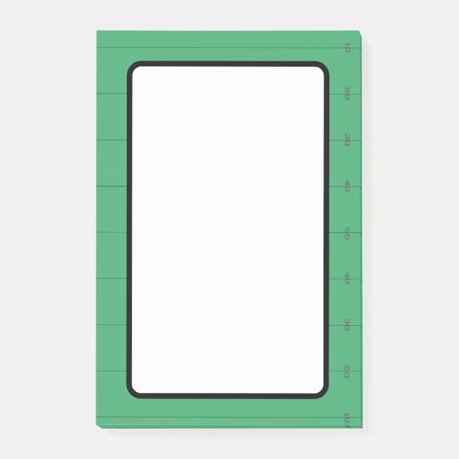 Fotbollsplan Ram  Post-it Block (Framsida)