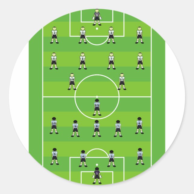 Fotbollsplan Runt Klistermärke (Framsida)