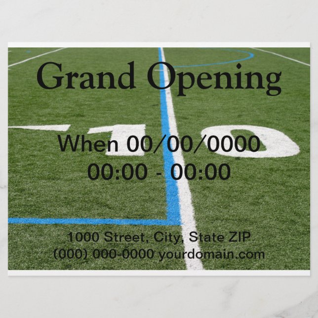 Fotbollsplan tio reklamblad (Framsidan)