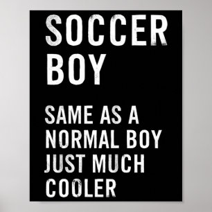 Fotbollspojke Definition Rolig Poster