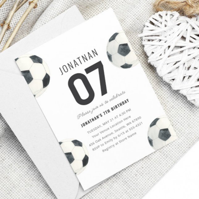 Fotbollspojken 7:e födelsedag i matchtid inbjudningar (Skapare uppladdad)