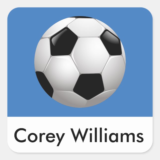 Fotbollsportar Fyrkantigt Klistermärke (Framsida)