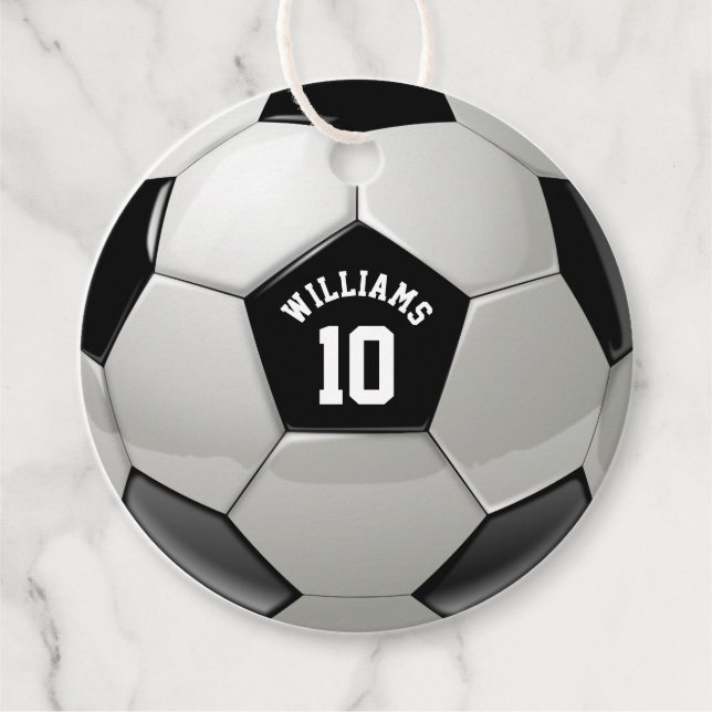 Fotbollsportsmatcher i monogram fotbollsförbund gåvor etiketter (Framsida)