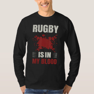 Fotbollsportsrugby finns i mitt blod Manar och kvi T Shirt