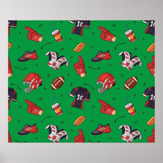 Fotbollsportutrustning, mat och dryck poster (Framsidan)