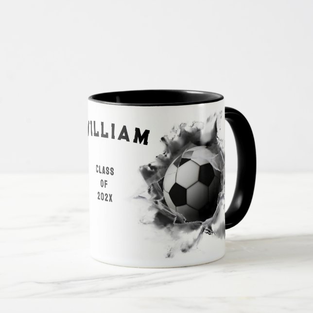 Fotbollspresent för examen mugg (Framsida höger)