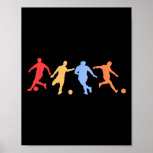 Fotbollspresenter - Retro Vintage-färger Fotbollsp Poster