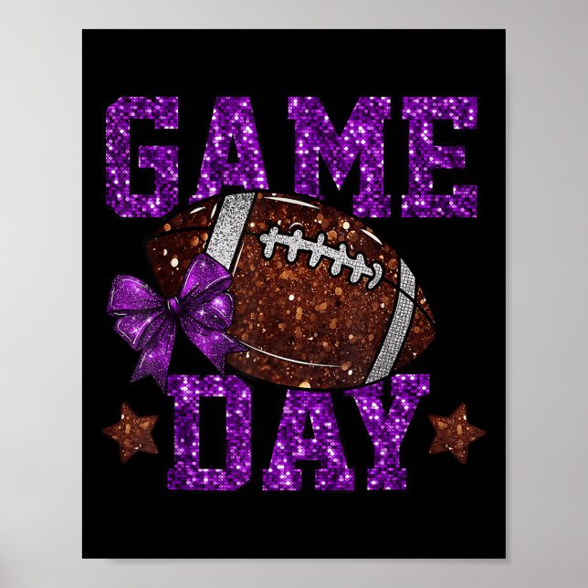 Fotbollsprogrammet Mamma Girls Go Cheer Pur Poster (Framsidan)