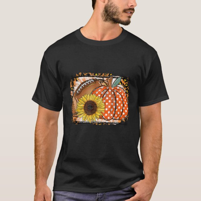 Fotbollspumpor Solrosfotbollsblomman Älskare Fall  T Shirt (Framsida)
