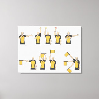 Fotbollsreferentsignaler Canvastryck