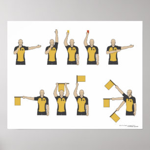 Fotbollsreferentsignaler Poster
