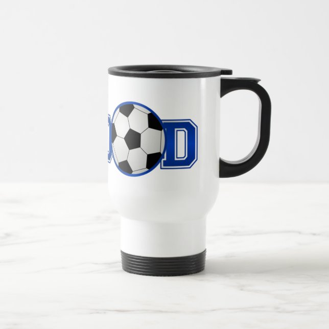 Fotbollsresenär Pappa /Commute Ringer Mugg (Höger)