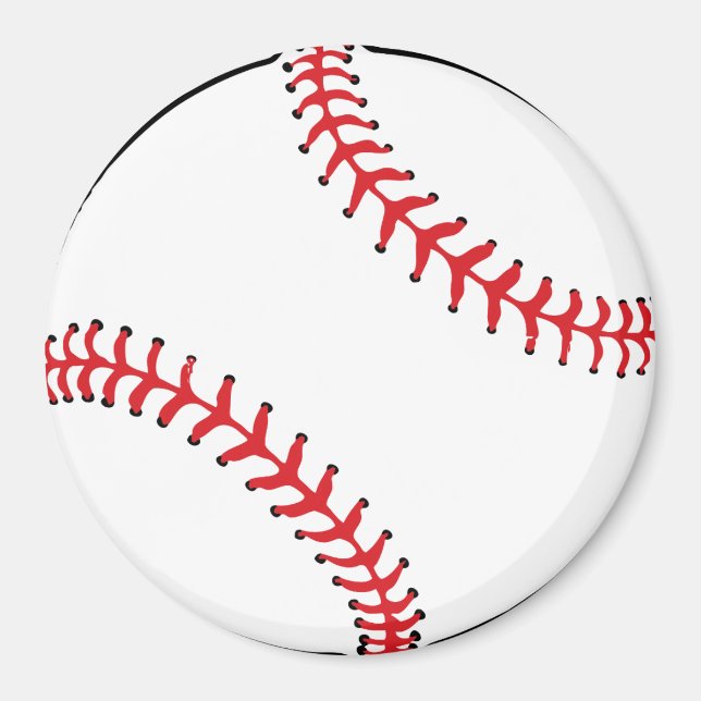 Fotbollsrött och vitt magnet (Framsidan)