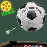 Fotbollsrummet Svart och vitt boll Darttavla<br><div class="desc">Fotbollsrummet Black and white boll "Sports decor",  Dart Board tränare,  coola,  för manar,  roligt,  boll,  lagsport,  lag,  memorabilia,  basebolltränare, </div>