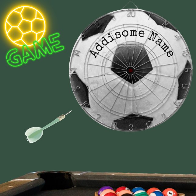 Fotbollsrummet Svart och vitt boll Darttavla (Skapare uppladdad)