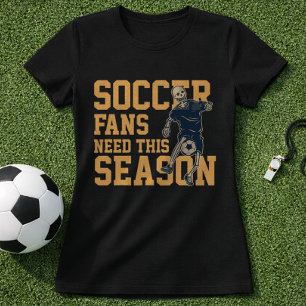 Fotbollssäsong Fans Skelett Vintage Sparkcykel T Shirt