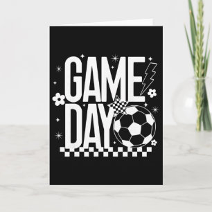 Fotbollssäsong Mamma Retro Rutig Blixt Kort