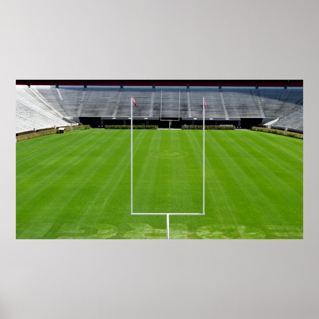 Fotbollssäten i College Football Stadium Poster (Framsidan)