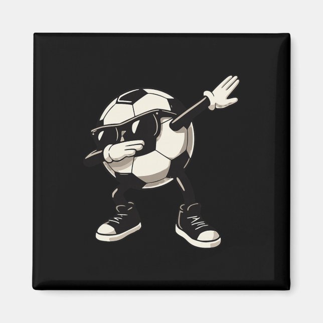 Fotbollssfär I Dabbing-dans Coola Sungles Footll Magnet (Framsidan)