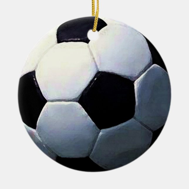 Fotbollsskal - fotbollsskal julgransprydnad keramik (Framsidan)