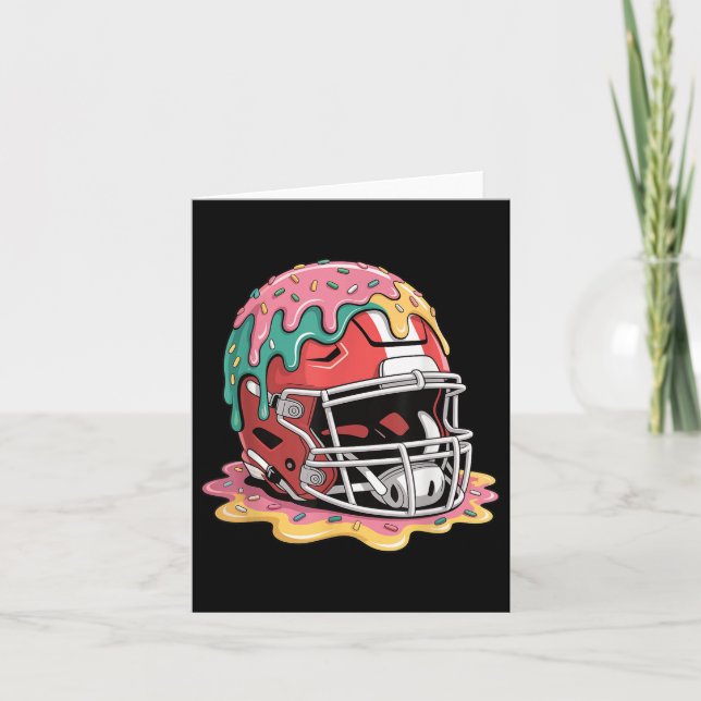 Fotbollsskam Drivning _ Helmet Dripping Ice Crea Kort (Framsida)