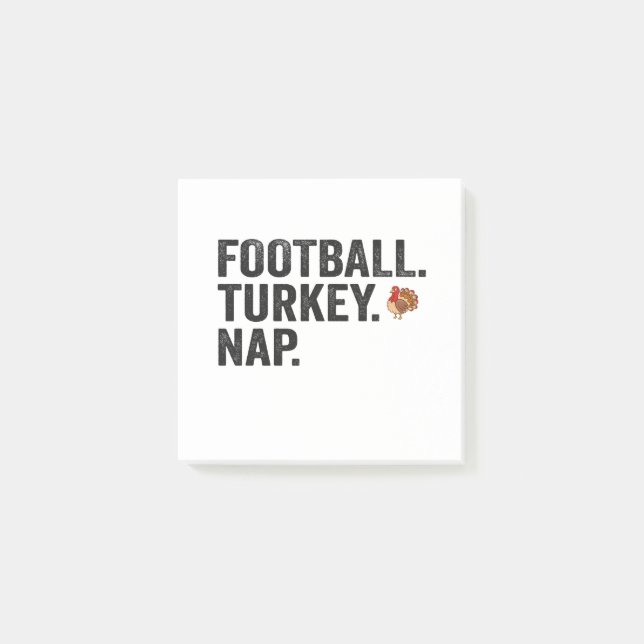 Fotbollsskantasi Turkey Nap Funny Thanksgiving Post-it Block (Framsida)