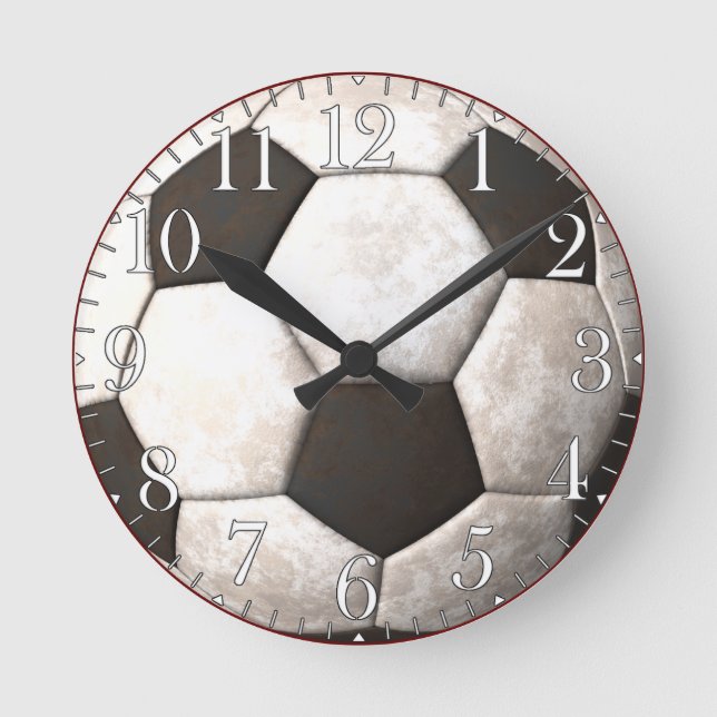 Fotbollsskåp - Ball Sports-älskare Clock Rund Klocka (Framsida)