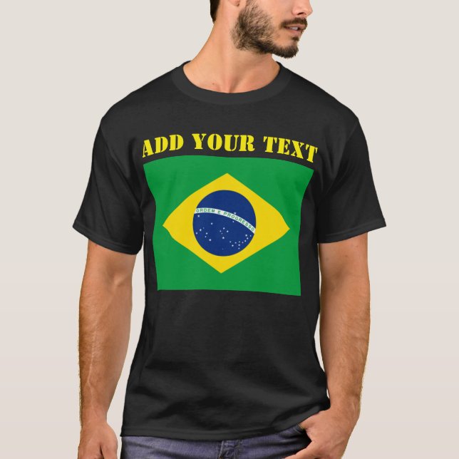 Fotbollsskåp i Brasilien Flagga Vm 2022 T Shirt (Framsida)