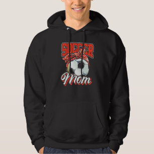 Fotbollsskåp Mamma Messy Bun Motheru2019s Day Soc Hoodie